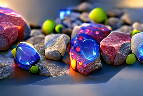 Luminiscent gemstones - old