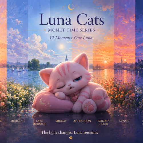 Luna Cats Monet Series