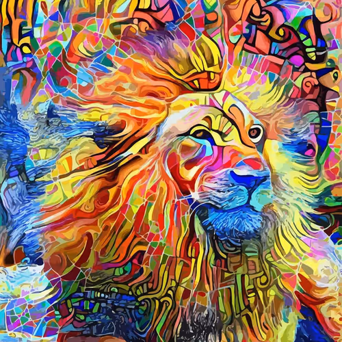 magnificent colored lion V2