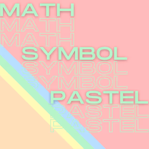 Math Symbol Pastel