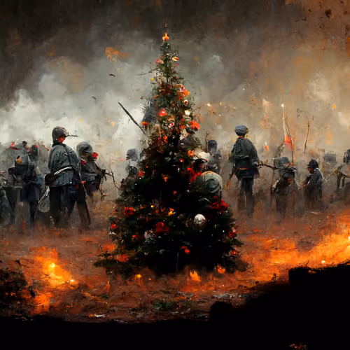 merry christmas on the battlefield - old
