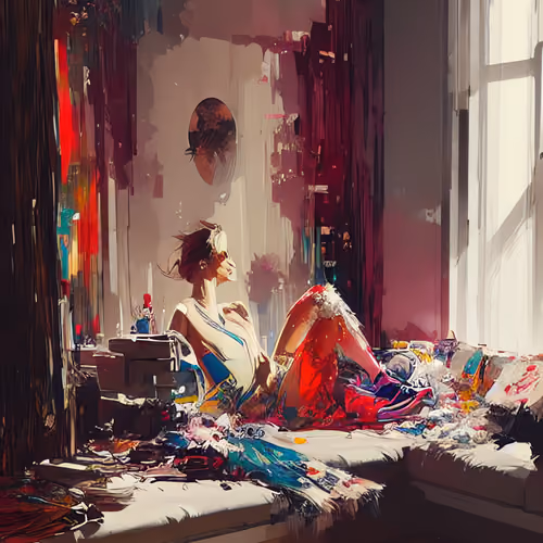 Messy Woman Apartment