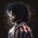 Michael Jackson Child wearing USA shirt