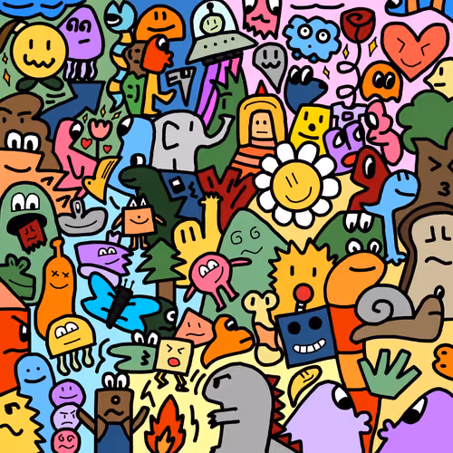 mini doodle art