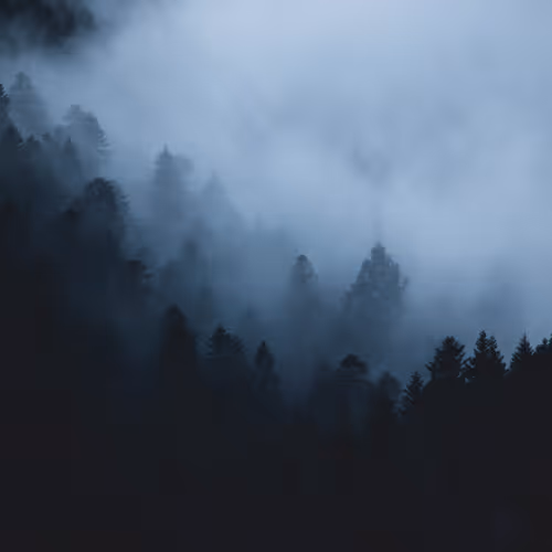 Misty Dark Mountain - old