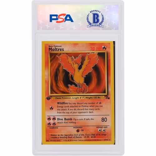 Moltres 1999 Pokemon TCG Fossil 1st Edition #27 print