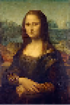 Mona Lisa in pixel art