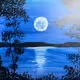Moonlit Serenity Over Still Waters