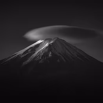 Mount Fuji in Monochrome - old