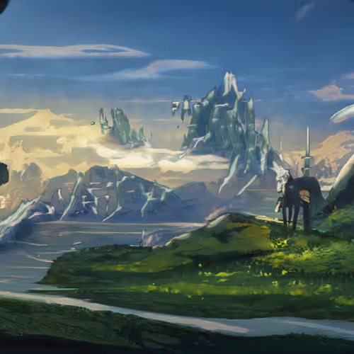 mountain landscape of the future