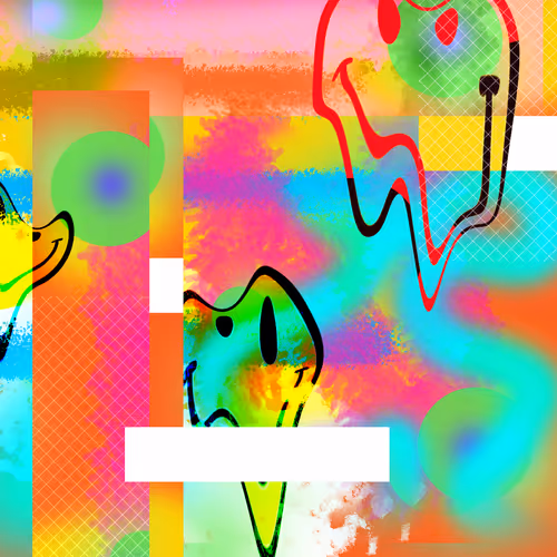 Melting psychedelic smileys #777