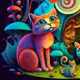 Mushrooms and Cats - old