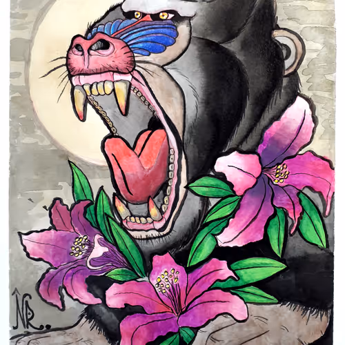 Nacho Reyes Watercolor & Chinese Ink & Acrylic