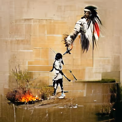 Native Indians in AI form