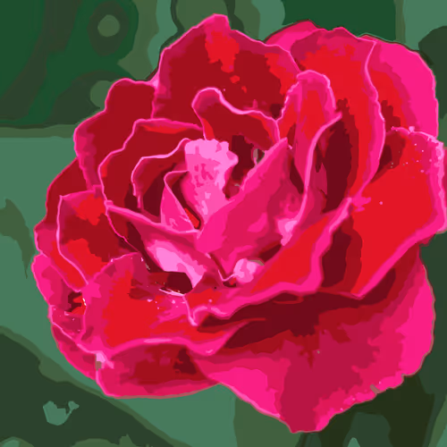 Collection of Natural Flowers in Digital Art