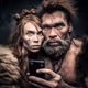 Neanderthals taking selfie