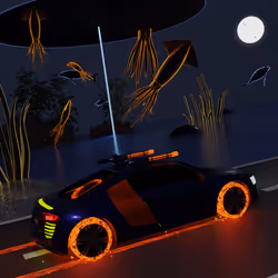Neon Lights and Skulls - old