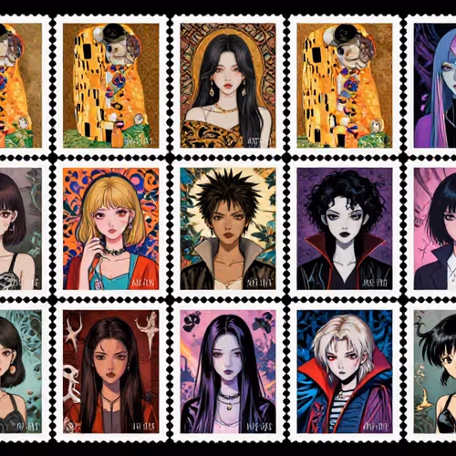 Neon Vampire Slayers: Shenzhen Stamp Series