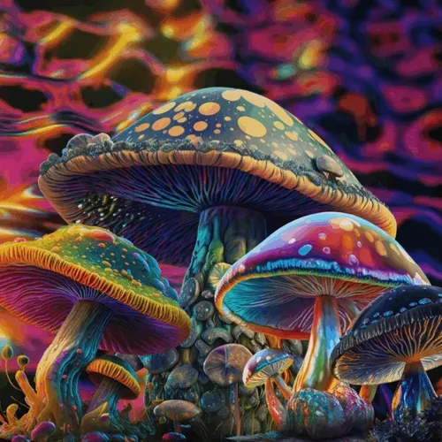 Rare trippy mushroom lands