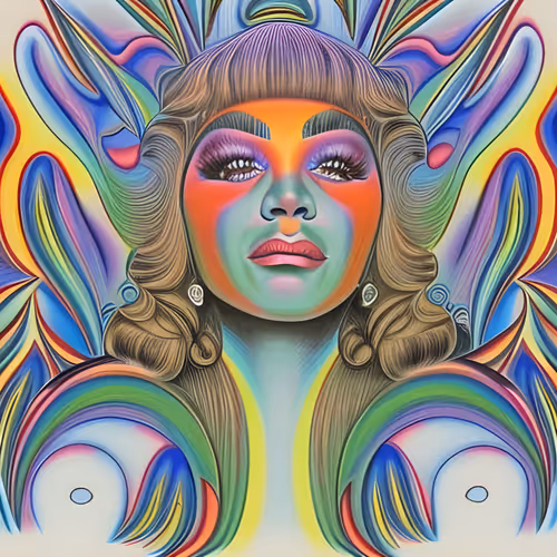 Psychedelic Surreal Colored Pencil Art