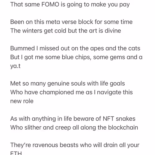 Non Fungible Poems