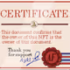 NFT Ownership Certificates