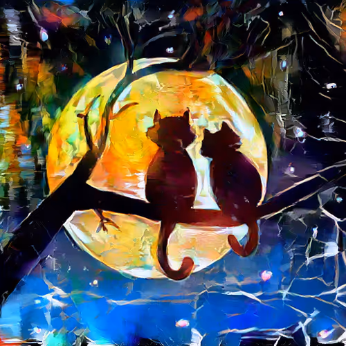 nft Cat love in the night