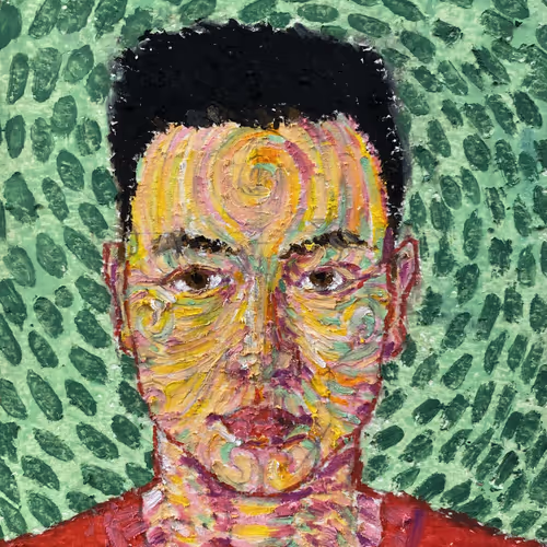 Selfie in Oil Pastel