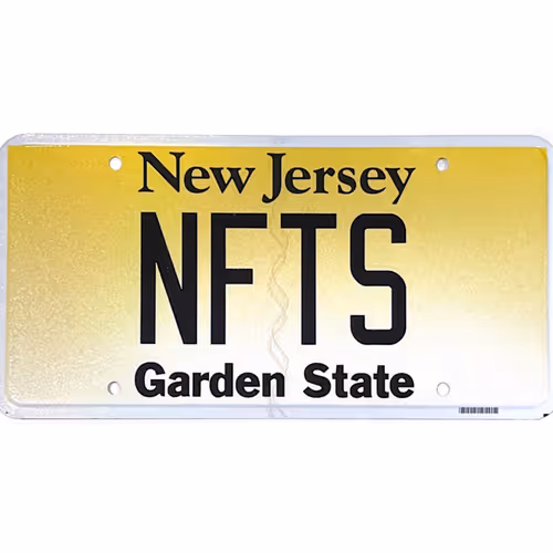 NJ License Plate