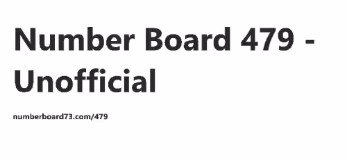 Number Board - Unofficial Unwrapped Private Collection