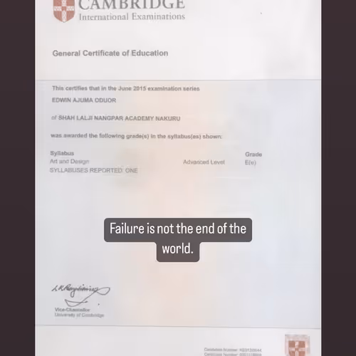 FAILURE IS NOT THE END OF THE WORLD