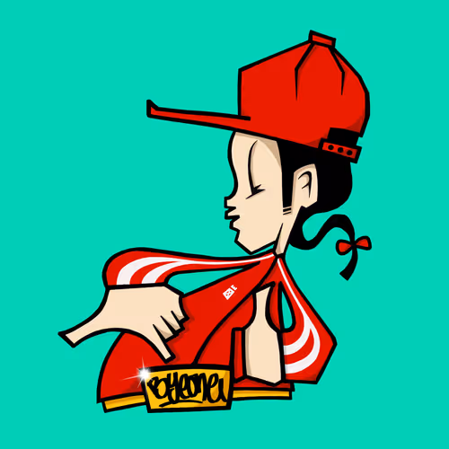 old school hiphop graffiti b-boy character