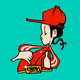 old school hiphop graffiti b-boy character