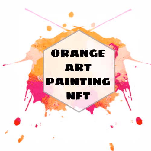 orange art painting