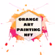orange art painting