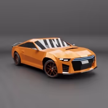orange sport car
