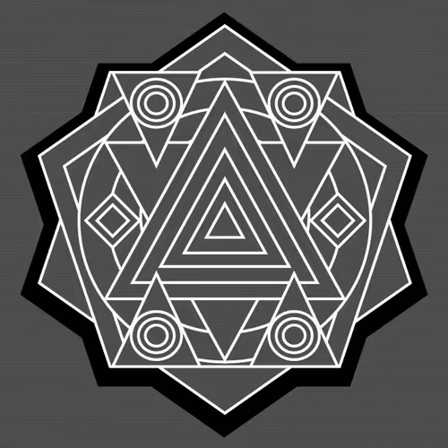 Origami geometric pattern - old