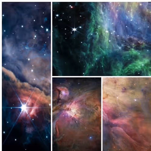 Orion constellation shine