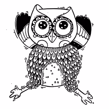 Owl Doodle #01 - old