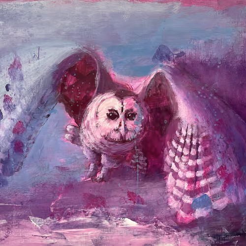 Owl.Wild birds.Painting.