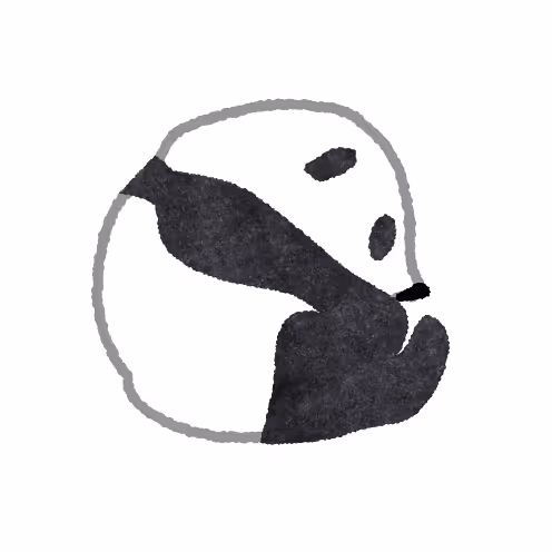 pale tone panda