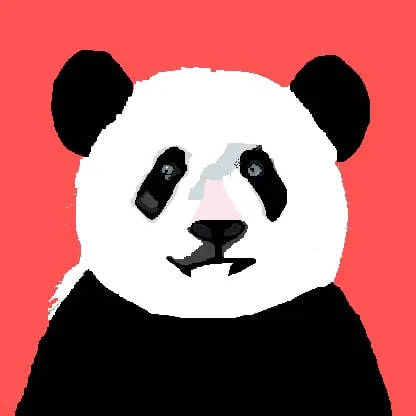 Panda Sadness (Colour Background) 20 Art Collectibles