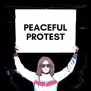 peaceful protester - old