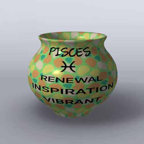 Zodiac Ceramics: Pisces - old