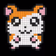 Pixel Art Cute Crypto Hamster