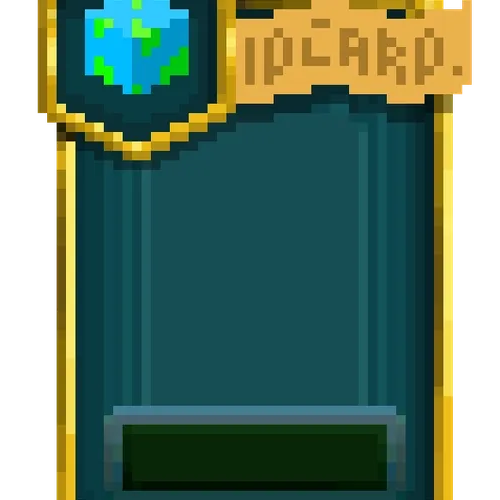 Pixel art Globe ID card