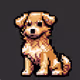 pixel art dog 50