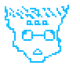 pixel blue demon