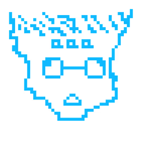pixel blue demon
