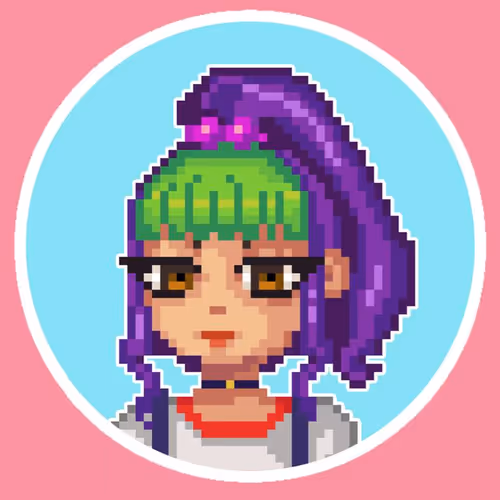 Pixel gamer chick